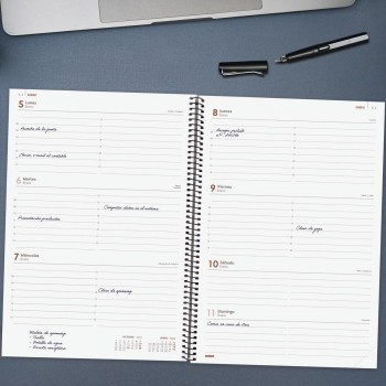 AGENDA ANUAL 2026 FINOCAM OPAQUE E40 210X297 SVV NEGRO