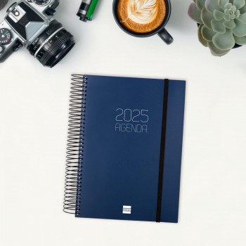 AGENDA ANUAL 2025 FINOCAM OPAQUE E10 155X212 1DP AZUL