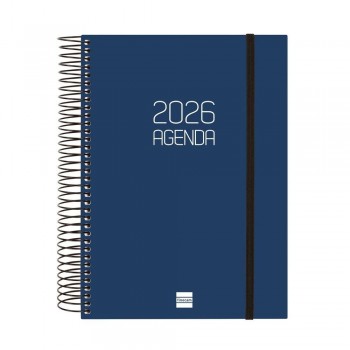 AGENDA ANUAL 2026 OPAQUE E10 (155X215) DIA PAGINA COLOR AZUL