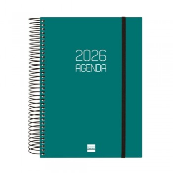 AGENDAS ANUALES 2026 OPAQUE E10 (155X215) DIA PAGINA COLOR VERDE