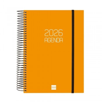 AGENDAS ANUALES 2026 OPAQUE E10 (155X215) DIA PAGINA COLOR NARANJA