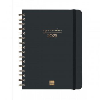 AGENDA ANUAL 2025 FINOCAM ALMA E10 155X212 SVH NEGRO