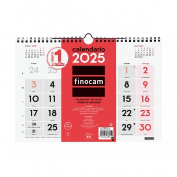 CALENDARIO PARED FINOCAM NUMEROS GRANDES M 2025