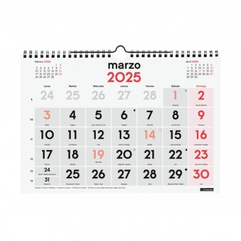 CALENDARIO PARED FINOCAM NUMEROS GRANDES M 2025