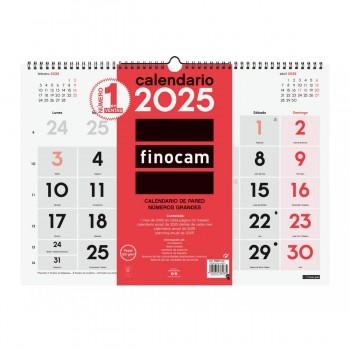 CALENDARIO PARED FINOCAM NUMEROS GRANDES L 2025