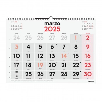 CALENDARIO PARED FINOCAM NUMEROS GRANDES L 2025