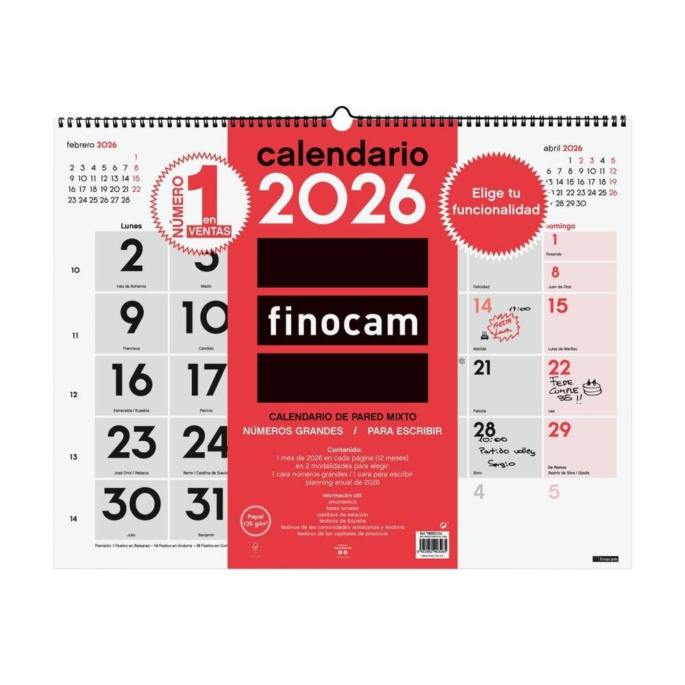 CALENDARIO PARED FINOCAM MIXTO XL 2026