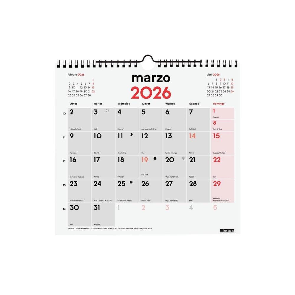 CALENDARIO PARED 2026 FINOCAM ESCRIBIR M (265x245)