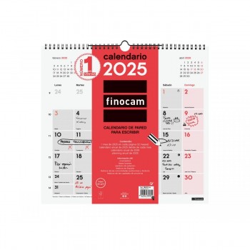 CALENDARIO PARED FINOCAM ESCRIBIR L 2025