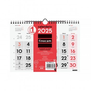 CALENDARIO PARED FINOCAM NUMEROS GRANDES S 2025