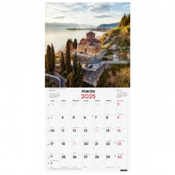 CALENDARIO PARED FINOCAM 2025 30X30 MARAVILLAS MUNDO