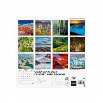 CALENDARIO PARED FINOCAM 2025 30X30 NATURALEZA