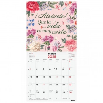 CALENDARIO PARED FINOCAM 2025 30X30 FRASES