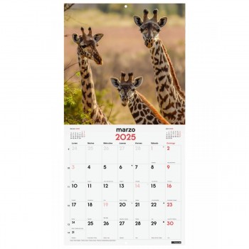 CALENDARIO PARED FINOCAM 2025 30X30 FAUNA