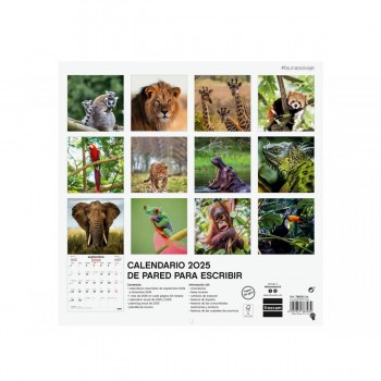 CALENDARIO PARED FINOCAM 2025 30X30 FAUNA