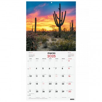 CALENDARIO PARED FINOCAM 2025 30X30 ATARDECER