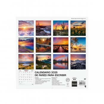 CALENDARIO PARED FINOCAM 2025 30X30 ATARDECER