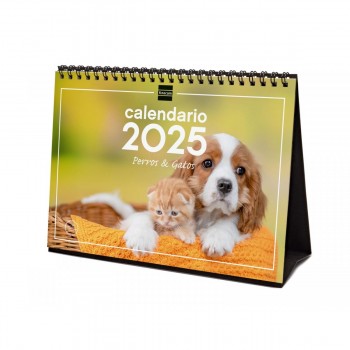 CALENDARIO SOBREMESA FINOCAM 2025 PERROS Y GATOS