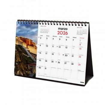 CALENDARIO SOBREMESA FINOCAM 2026 MARAVILLAS MUNDO