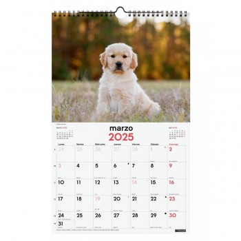 CALENDARIO PARED FINOCAM 2025 25X40 CACHORROS