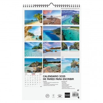 CALENDARIO PARED FINOCAM 2025 25X40 PARADISE