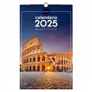 CALENDARIO PARED FINOCAM 2025 25X40 MARAVILLAS DEL MUNDO