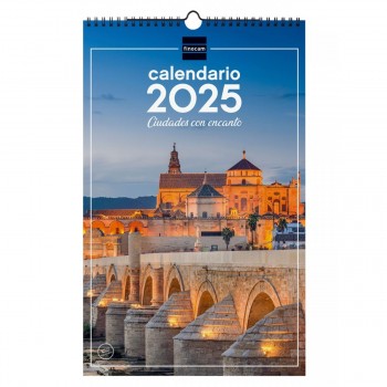 CALENDARIO PARED FINOCAM 2025 25X40 CIUDADES