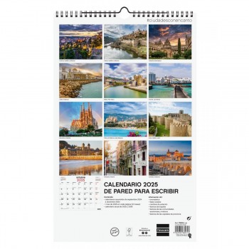 CALENDARIO PARED FINOCAM 2025 25X40 CIUDADES