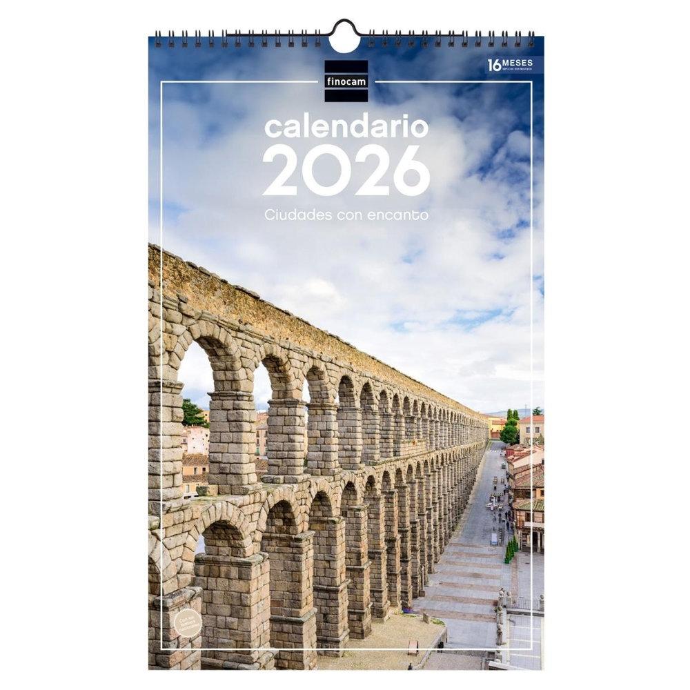 CALENDARIO PARED FINOCAM 2026 25X40 CIUDADES