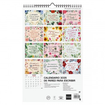 CALENDARIO PARED FINOCAM 2025 25X40 FRASES