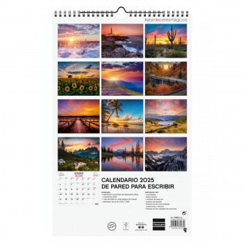 CALENDARIO PARED FINOCAM 2025 25X40 ATARDECERES