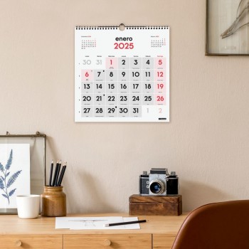 CALENDARIO PARED FINOCAM NUMEROS GRANDES 30X30 2025