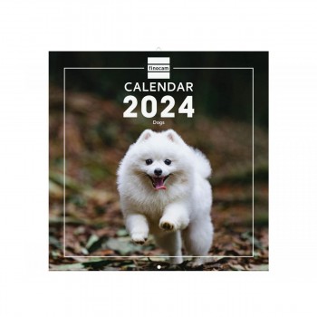 CALENDARIO PARED 2024 FINOCAM 30X30 DOGS INTL+