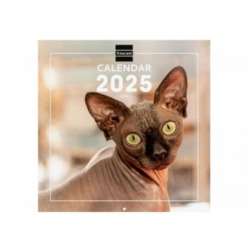 CALENDARIO PARED FINOCAM 2025 30X30 CATS