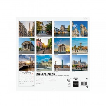 CALENDARIO PARED FINOCAM 2025 30X30 PARIS