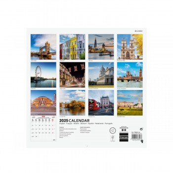 CALENDARIO PARED FINOCAM 2025 30X30 LONDON