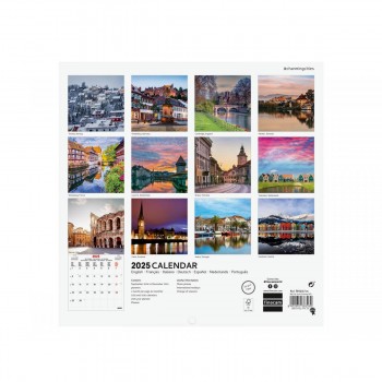 CALENDARIO PARED FINOCAM 2025 18X18 CHARMING