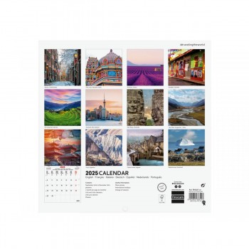 CALENDARIO PARED FINOCAM 2025 18X18 TRAVELING