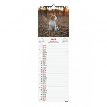 CALENDARIO PARED FINOCAM 2025 15X48 DOGS