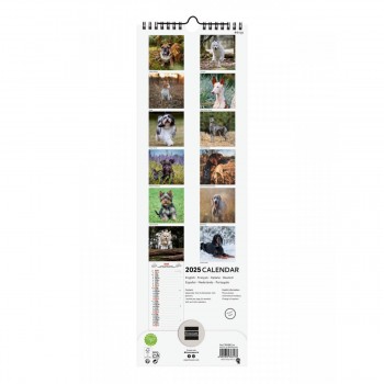 CALENDARIO PARED FINOCAM 2025 15X48 DOGS