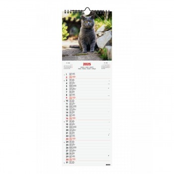 CALENDARIO PARED FINOCAM 2025 15X48 CATS