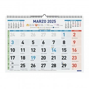 CALENDARIO PARED FINOCAM COLOR MIXTO L 43X31 2025