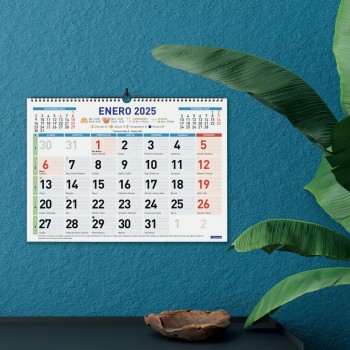 CALENDARIO PARED FINOCAM COLOR MIXTO L 43X31 2025