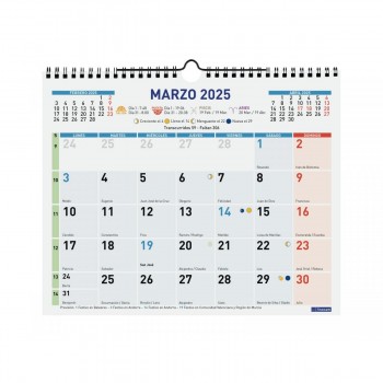 CALENDARIO PARED FINOCAM COLOR ESCRIBIR M 30X24,7 2025