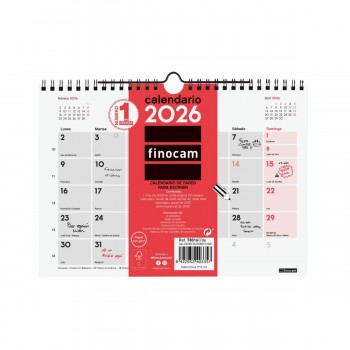 CALENDARIO PARED FINOCAM ESCRIBIR 30X30 2026