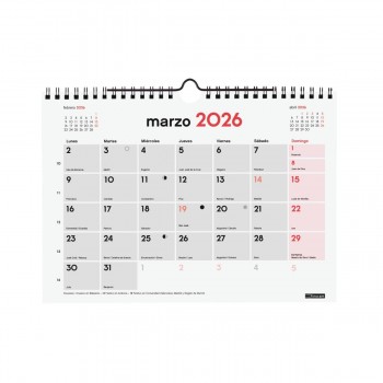 CALENDARIO PARED FINOCAM ESCRIBIR 30X30 2026