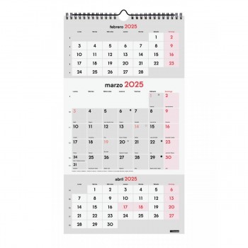 CALENDARIO PARED FINOCAM ESCRIBIR 3 MESES VISTA 2025