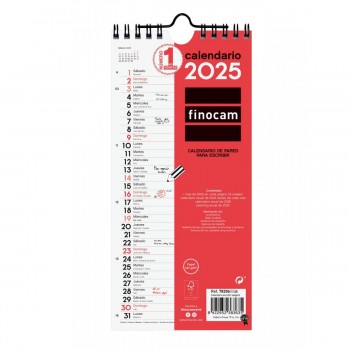 CALENDARIO PARED FINOCAM ESCRIBIR LARGO S 2025