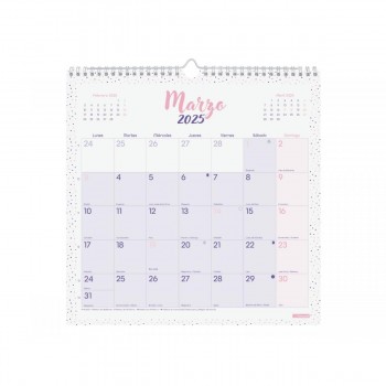 CALENDARIO PARED FINOCAM CHIC ES30X30 2025 MORADO