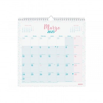 CALENDARIO PARED FINOCAM CHIC ES30X30 2025 TURQUESA